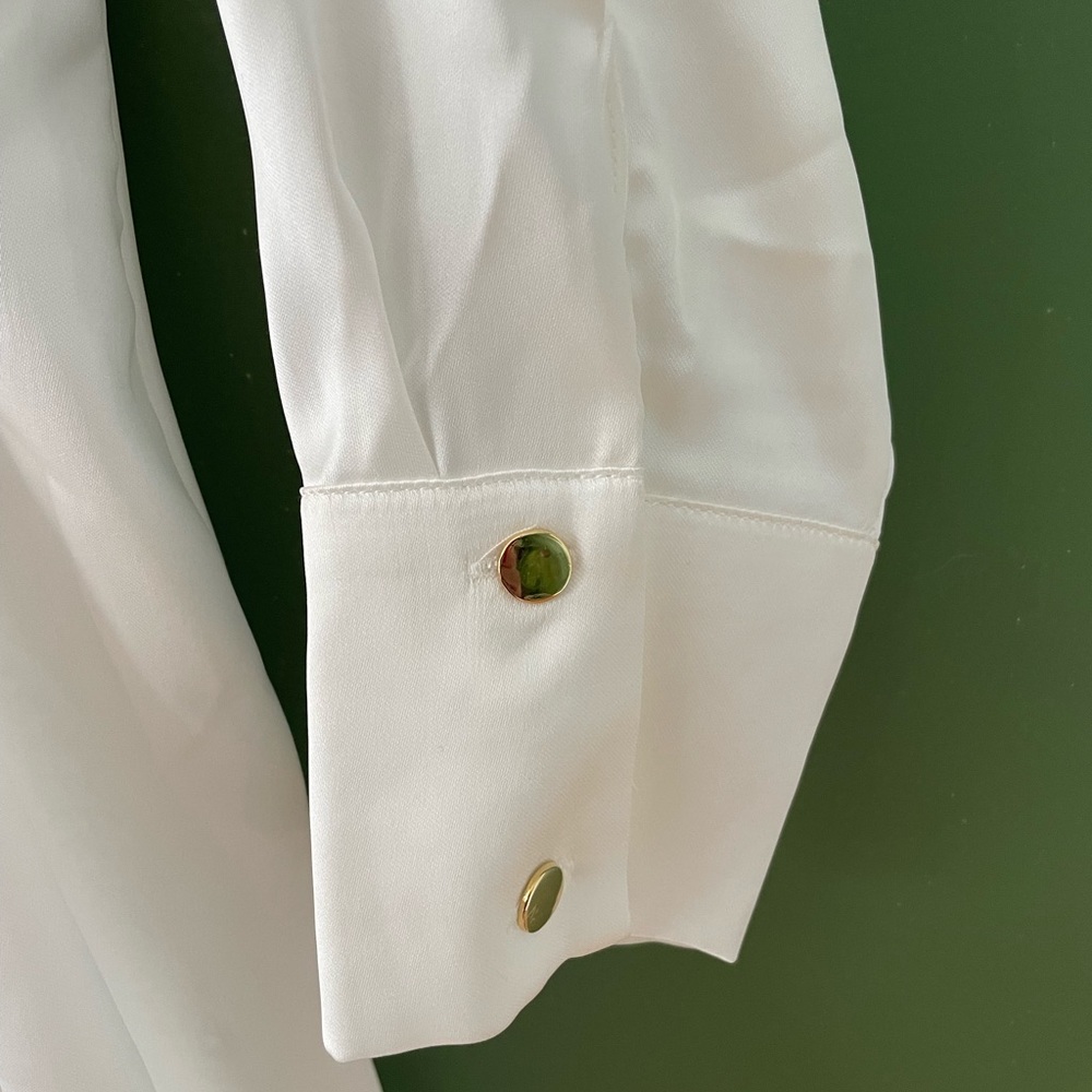 ZARA NWT White Silky Dress - Picture 9 of 16